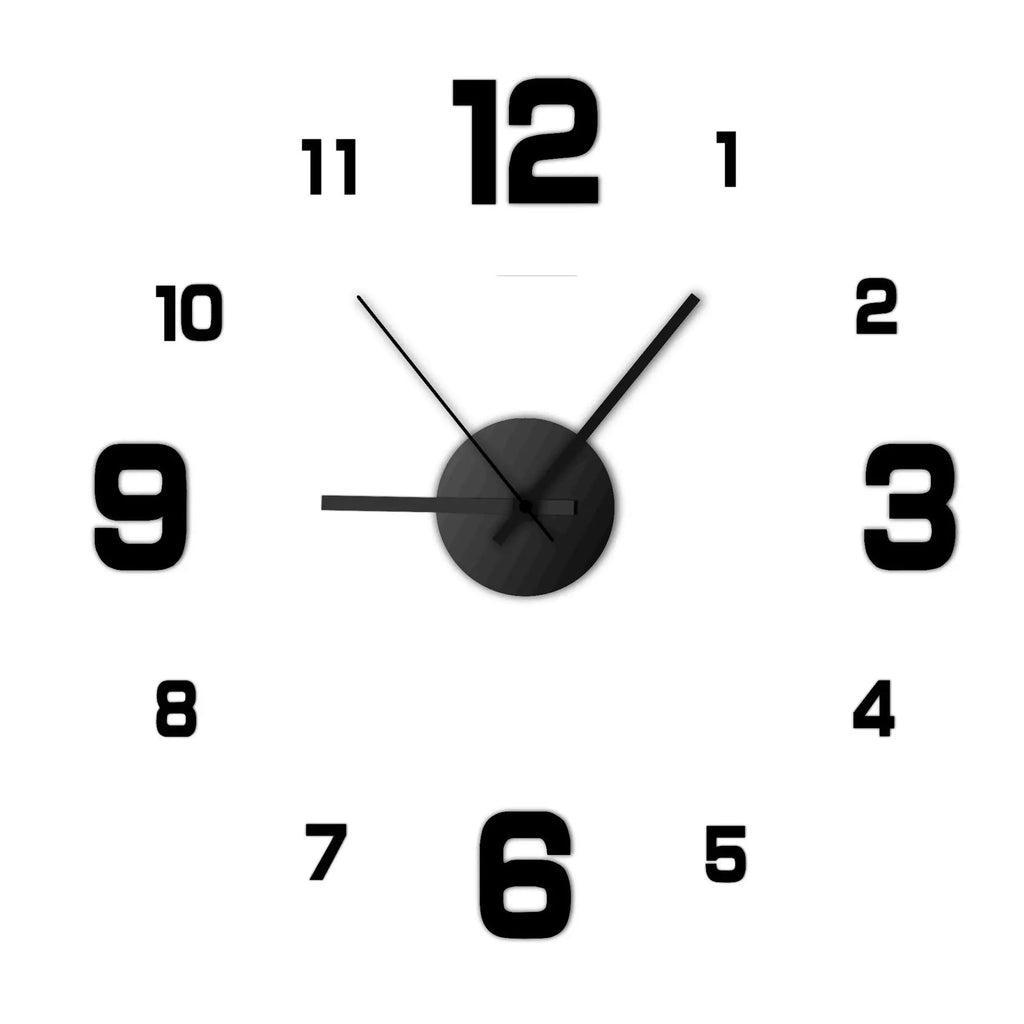 Modern Frameless DIY Wall Clock – Minimalist Acrylic Wall Decor