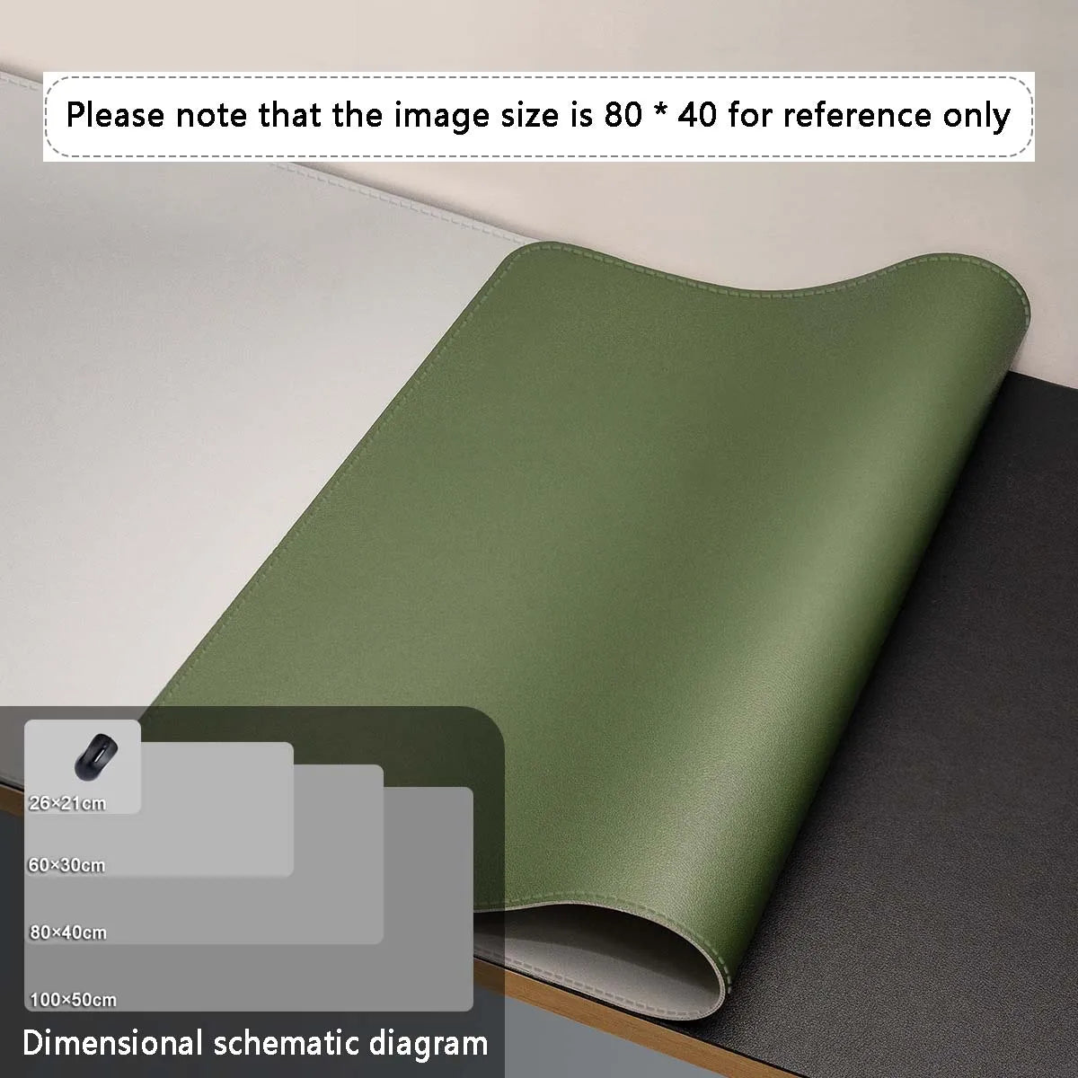 Large PU Leather Desk Mat – Waterproof Mouse Pad & Office Desk Protector