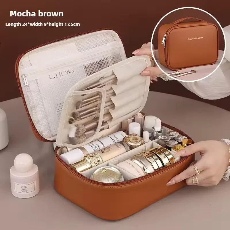 Double Layer Makeup Bag – Large Cosmetic Organizer