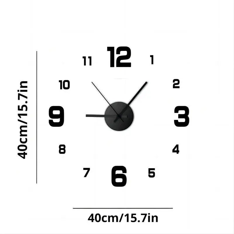 Modern Frameless DIY Wall Clock – Minimalist Acrylic Wall Decor