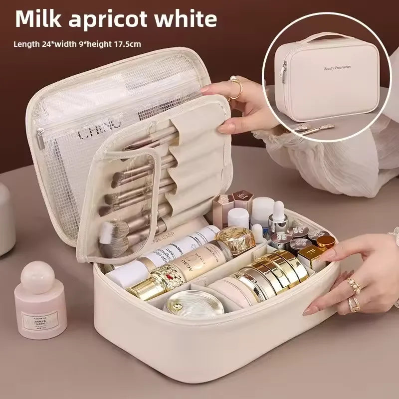 Double Layer Makeup Bag – Large Cosmetic Organizer