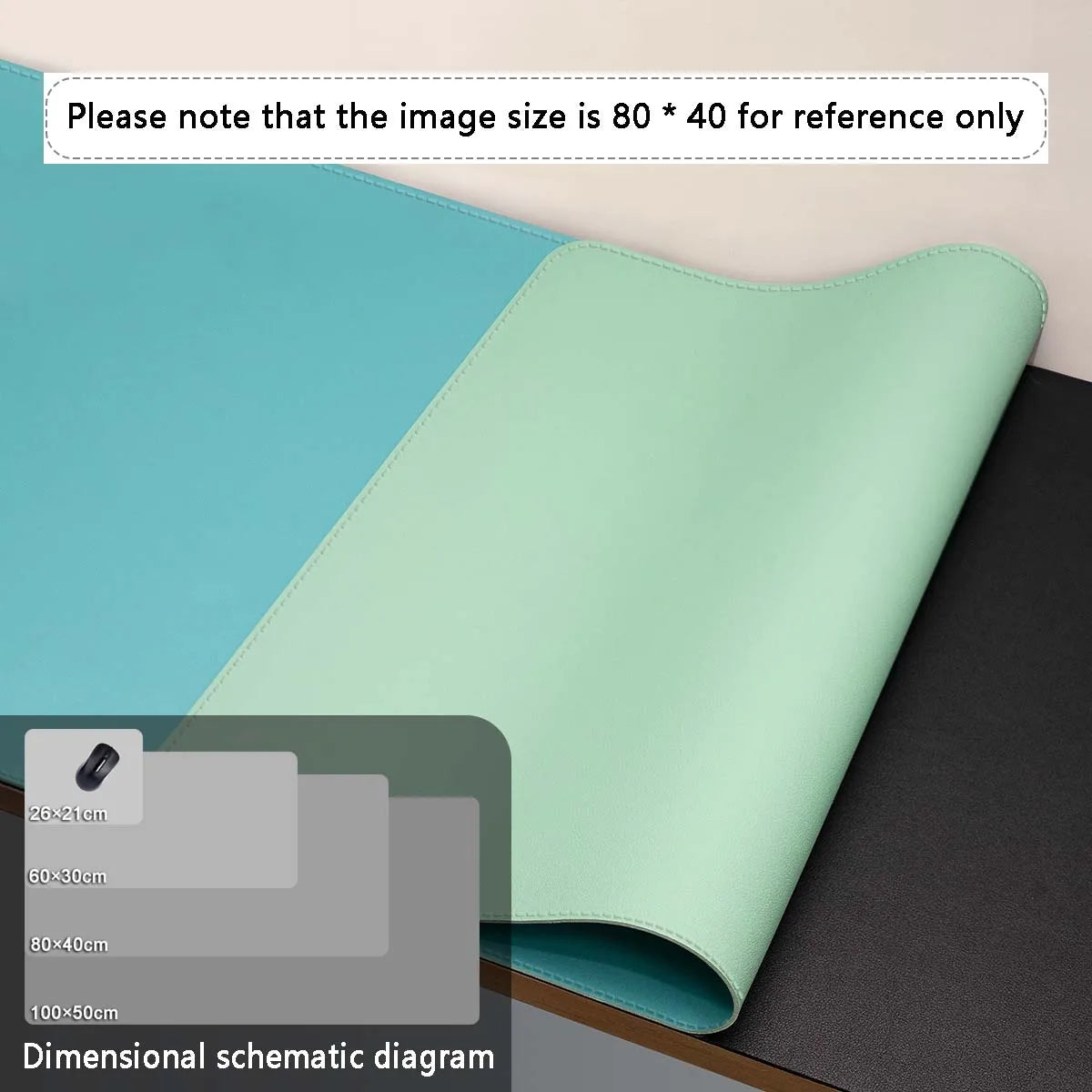Large PU Leather Desk Mat – Waterproof Mouse Pad & Office Desk Protector