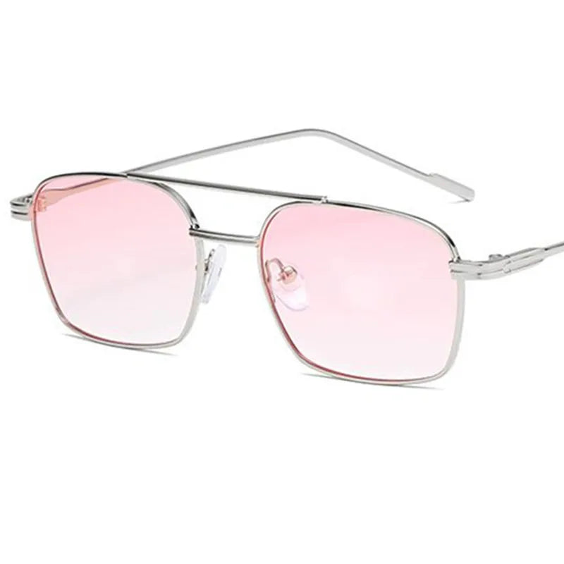 Double Bridge UV400 Sunglasses – Fashion Unisex Metal Frame
