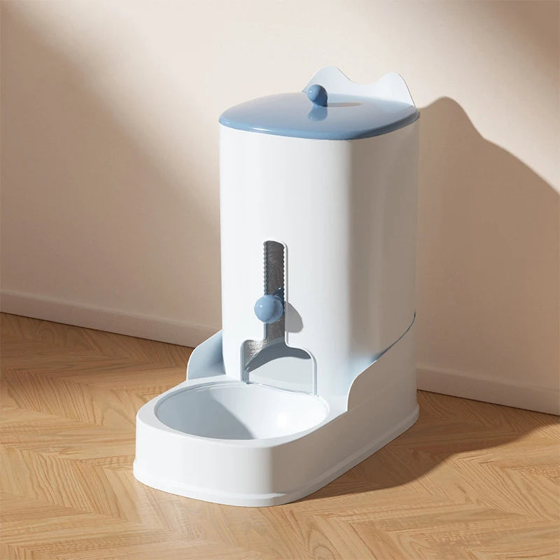 Automatic Pet Food & Water Dispenser Set – Large Capacity Gravity Feeder & Water Fountain for Cats and Small Dogs