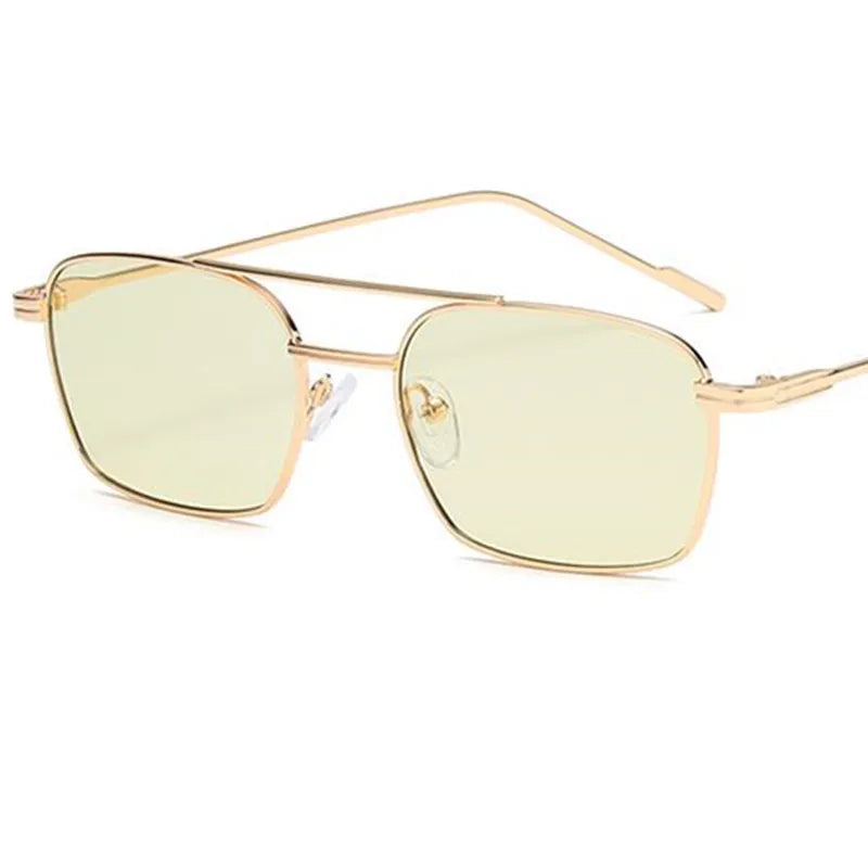 Double Bridge UV400 Sunglasses – Fashion Unisex Metal Frame