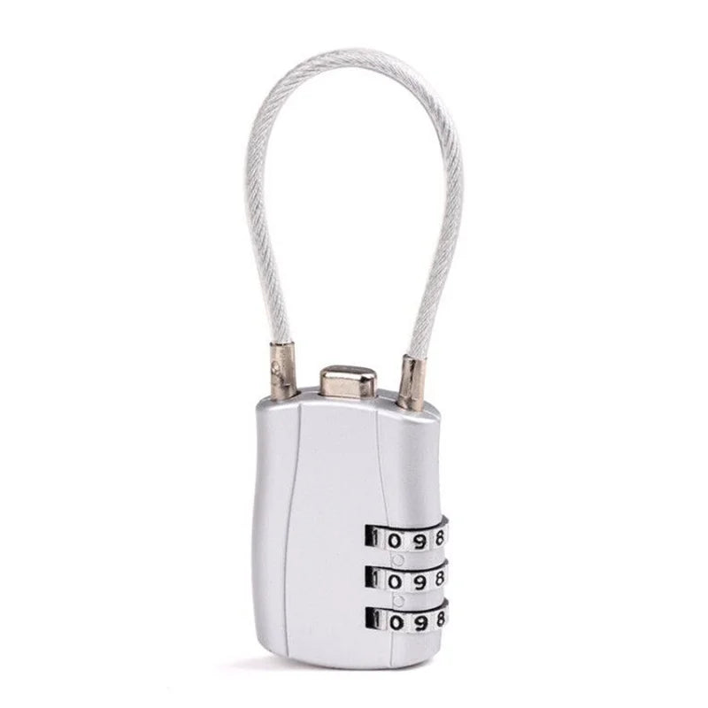 3-Digit Combination Cable Lock – Security Lock for Luggage, Backpack & Travel